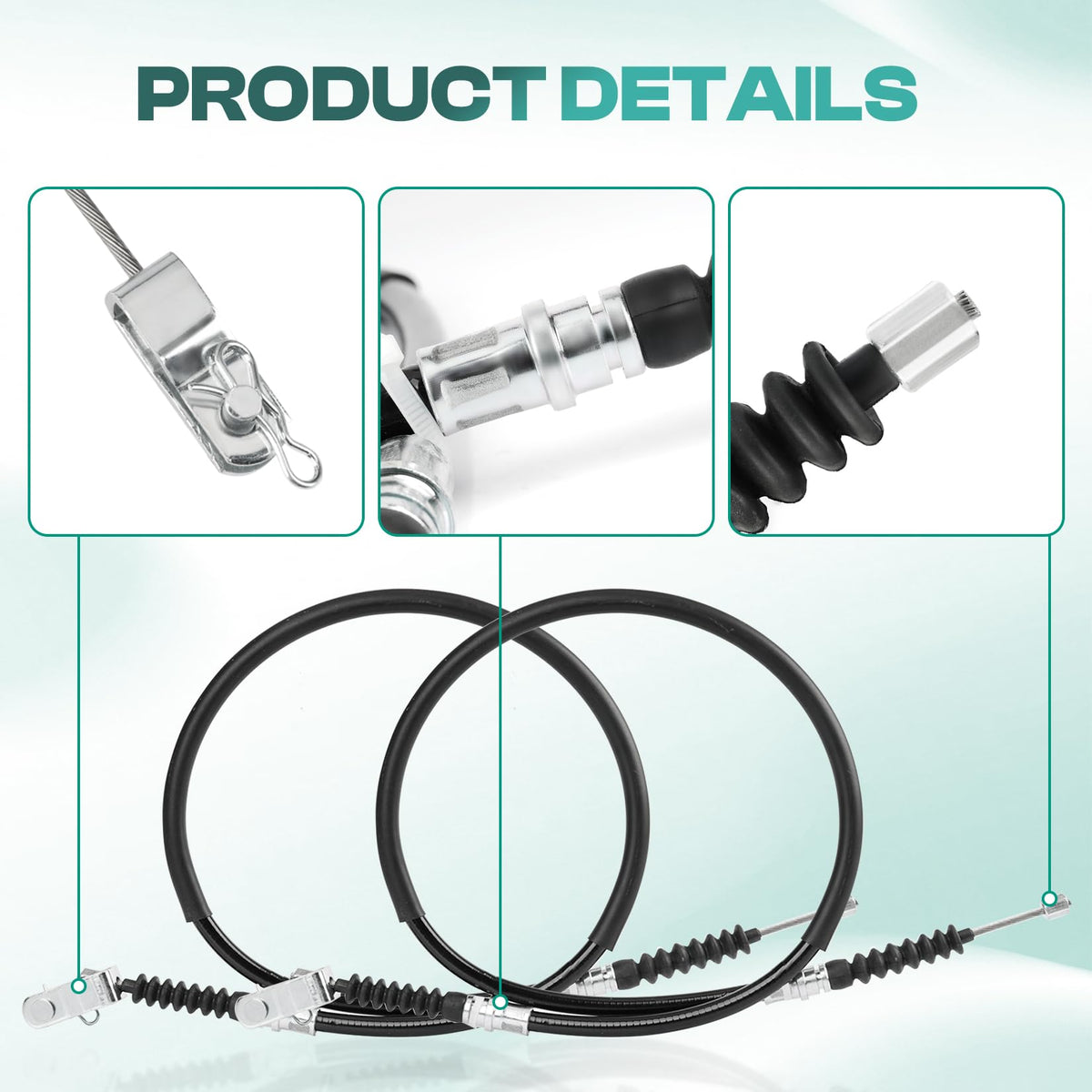 Drive Up Club Car DS brake cable, passenger-side view, OEM replacement ready.