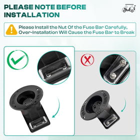 Drive Up Club Car DS charger port installed for easy maintenance