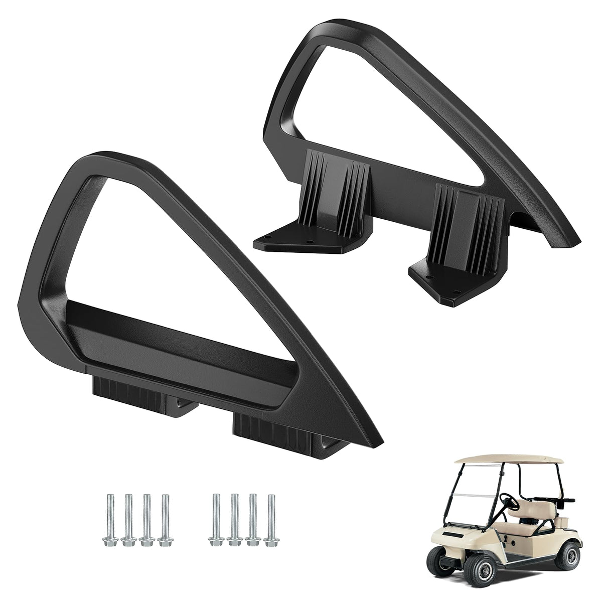 DRIVE UP Club Car DS left armrest hip restraint provides secure passenger support.