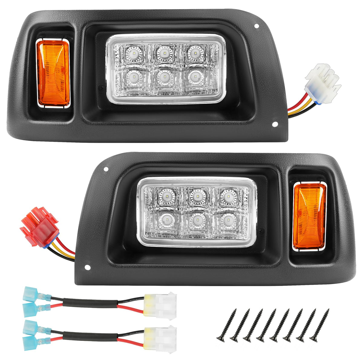 Drive Up Club Car DS left headlight for 1993+ cars with improved night visibility.