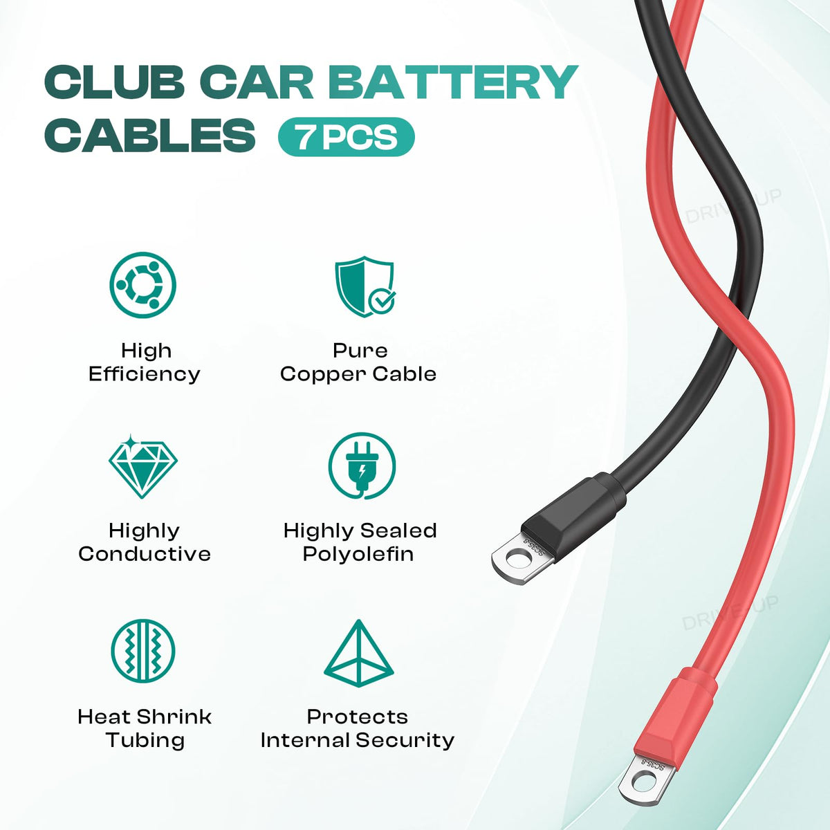 Drive Up Club Car DS/Precedent cables installed on a golf cart