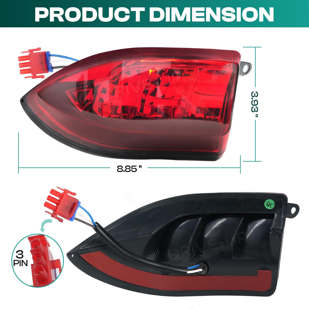 DRIVE UP Club Car Precedent LED taillight enhances rear lighting performance