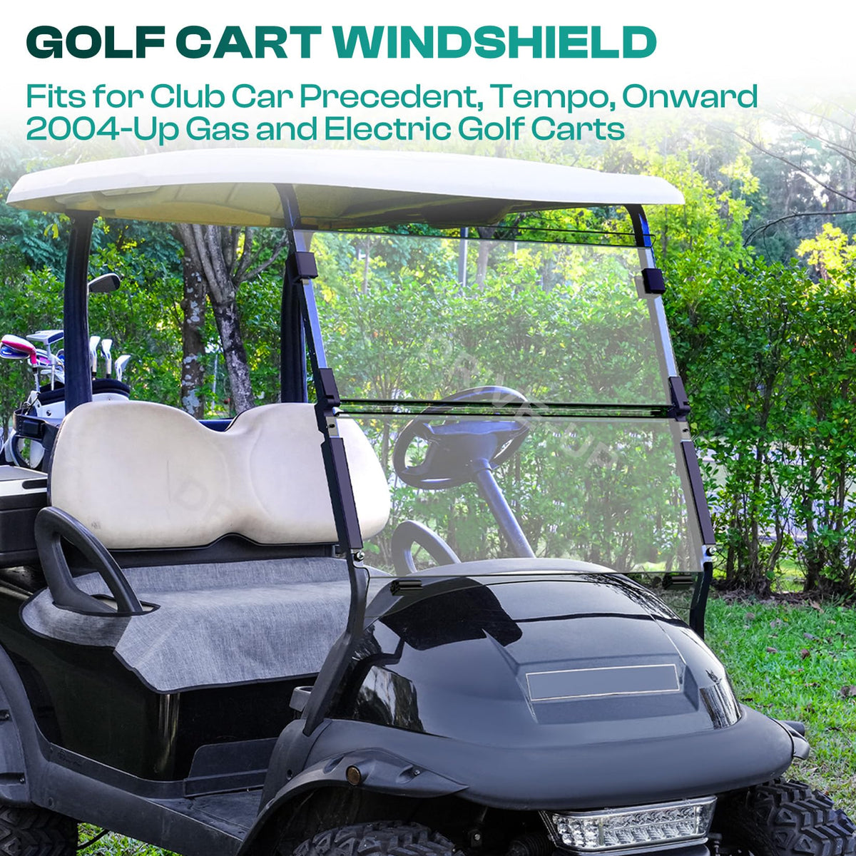 DRIVE UP Club Car windshield 92 percent transparency for clear visibility