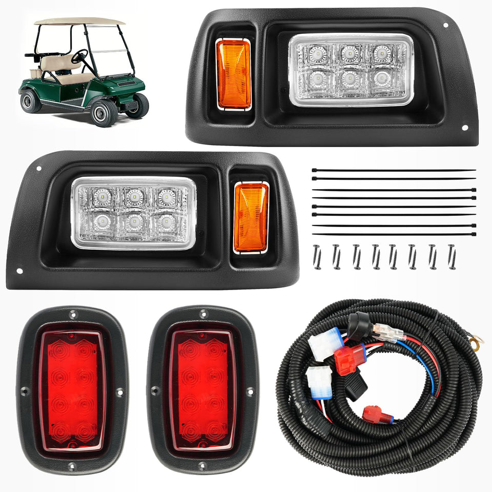 Drive Up Club Car DS front headlight assembly improves night visibility