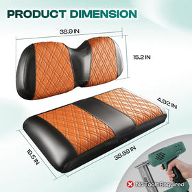 Drive Up front seat dimensions match Club Car Precedent cushions precisely.