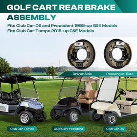 Complete Drive Up rear brake kit parts pack for Club Car models.