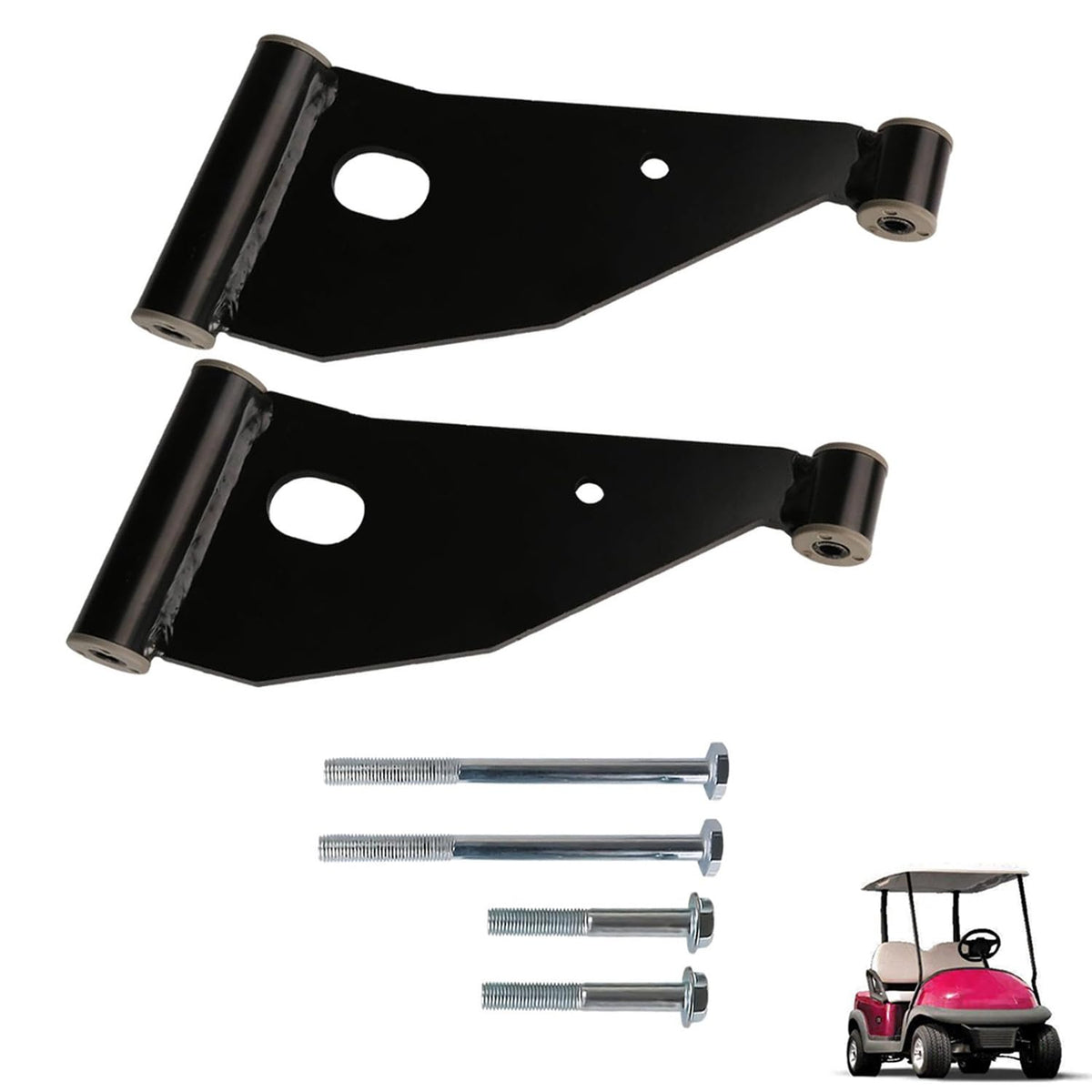 Drive Up control arm delta-a-plate front-left enhances cart stability during turns.