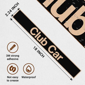 Drive Up decal close-up in black and gold for premium look.