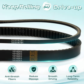 DRIVE UP drive belt 1016203 for Club Car, helps maintain smooth acceleration.