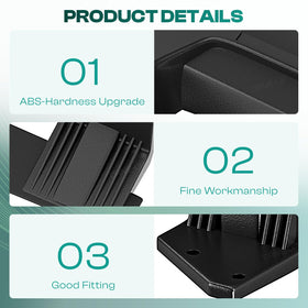 DRIVE UP DS arm rest material close-up shows durable ABS surface.
