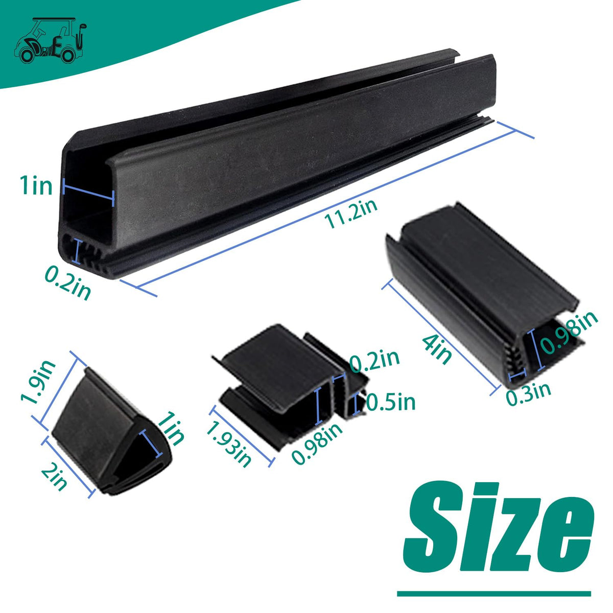 DRIVE UP DS bottom clip stabilizes the lower edge for clear visibility.