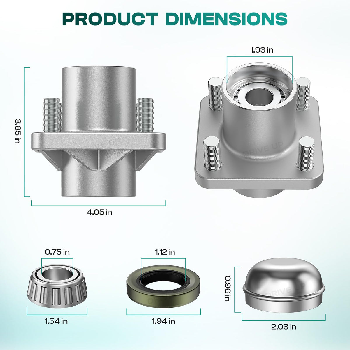 Drive Up DS front hub kit ready for quick installation