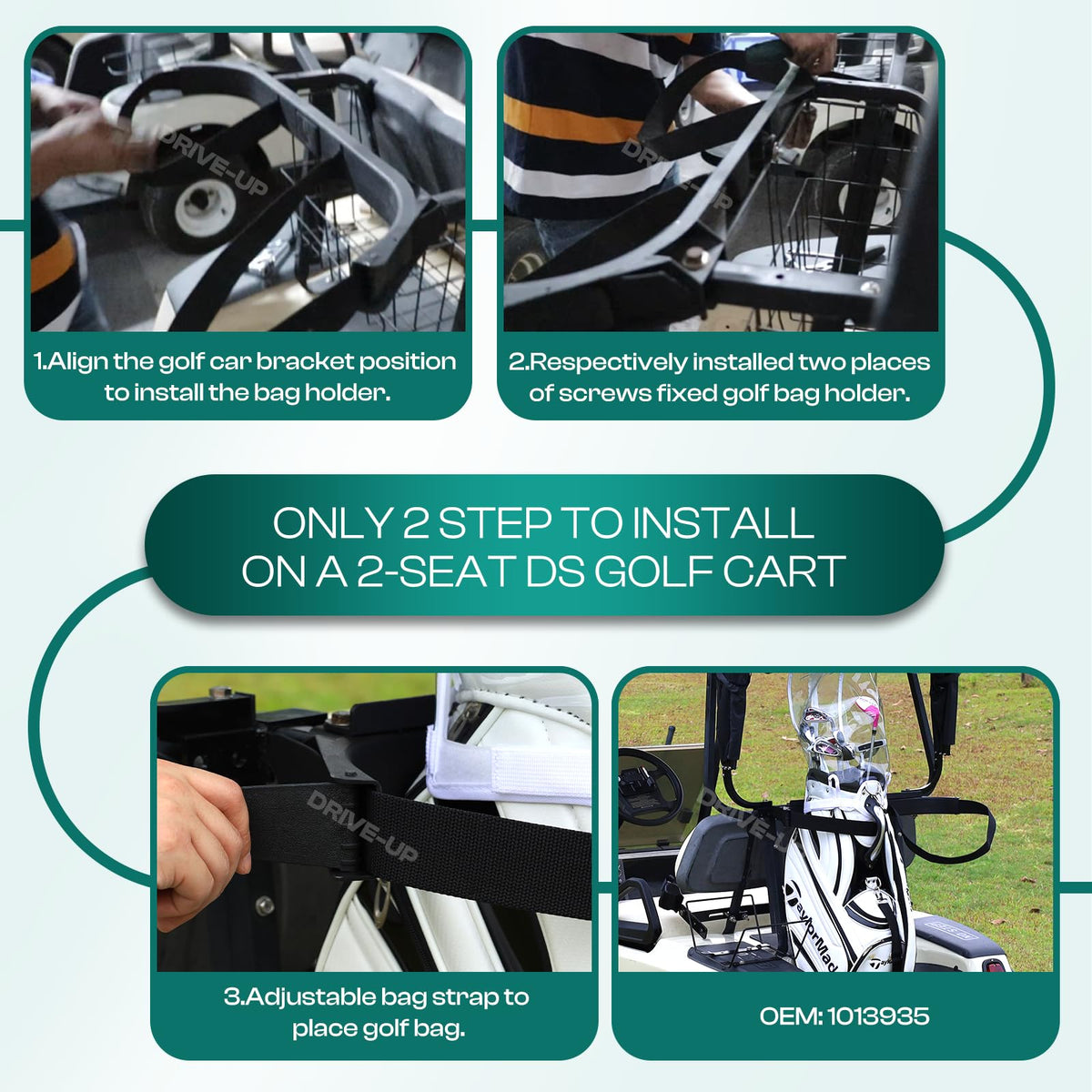 DRIVE UP durable metal construction for long-lasting bag holder.