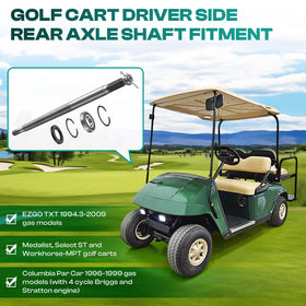 DRIVE UP EZGO axle shaft installation parts layout overview