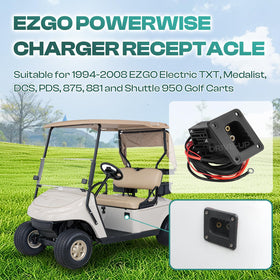 Drive Up EZGO changer receptacle connection pins exposed for secure electrical contact
