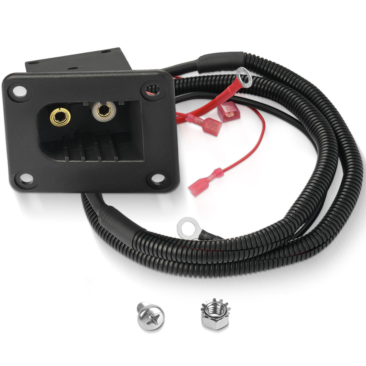 Drive Up EZGO changer receptacle front view highlighting rugged connector