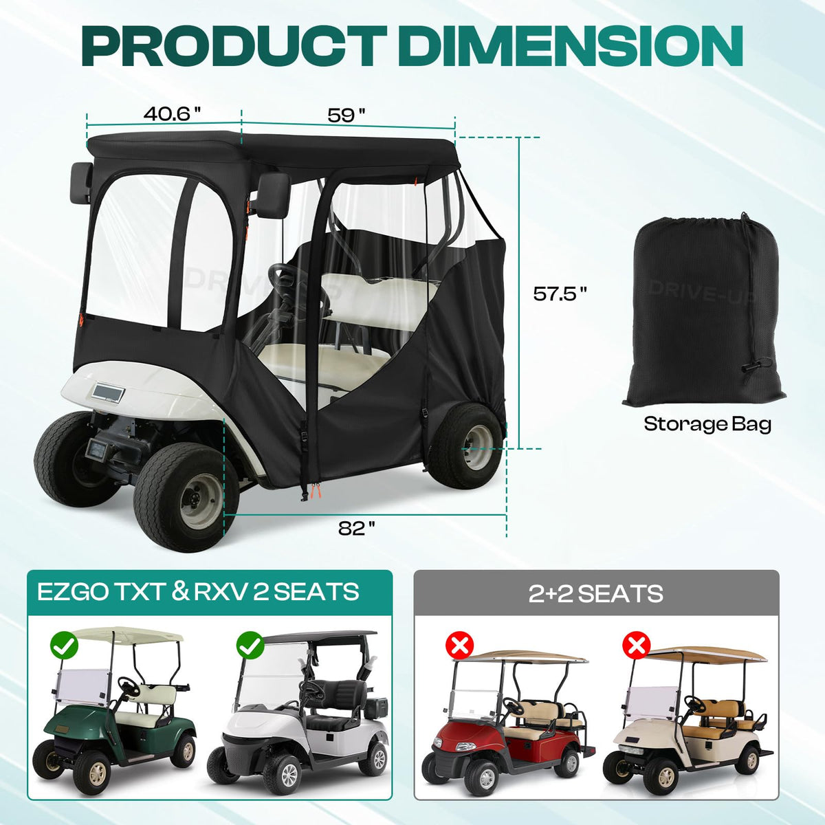 Drive Up EZGO enclosure installs without tools for fast setup.