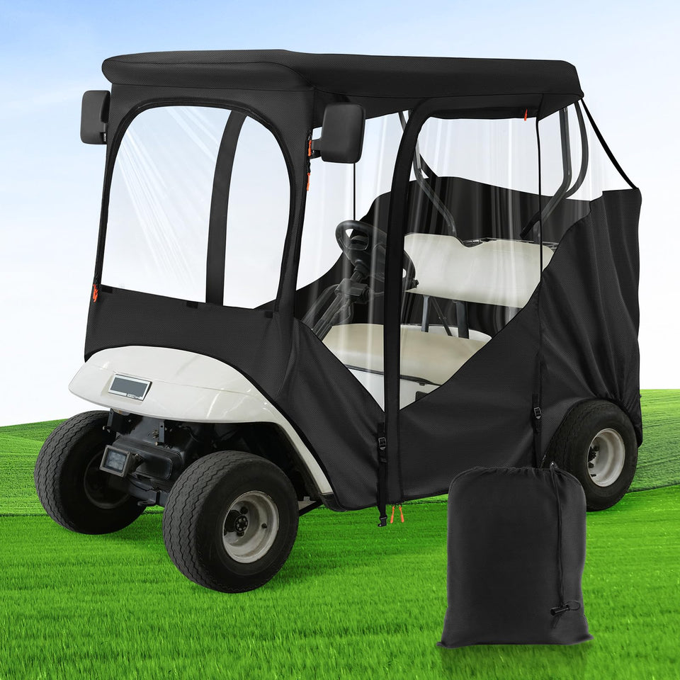 Drive Up EZGO enclosure side view with clear window for all-weather visibility.