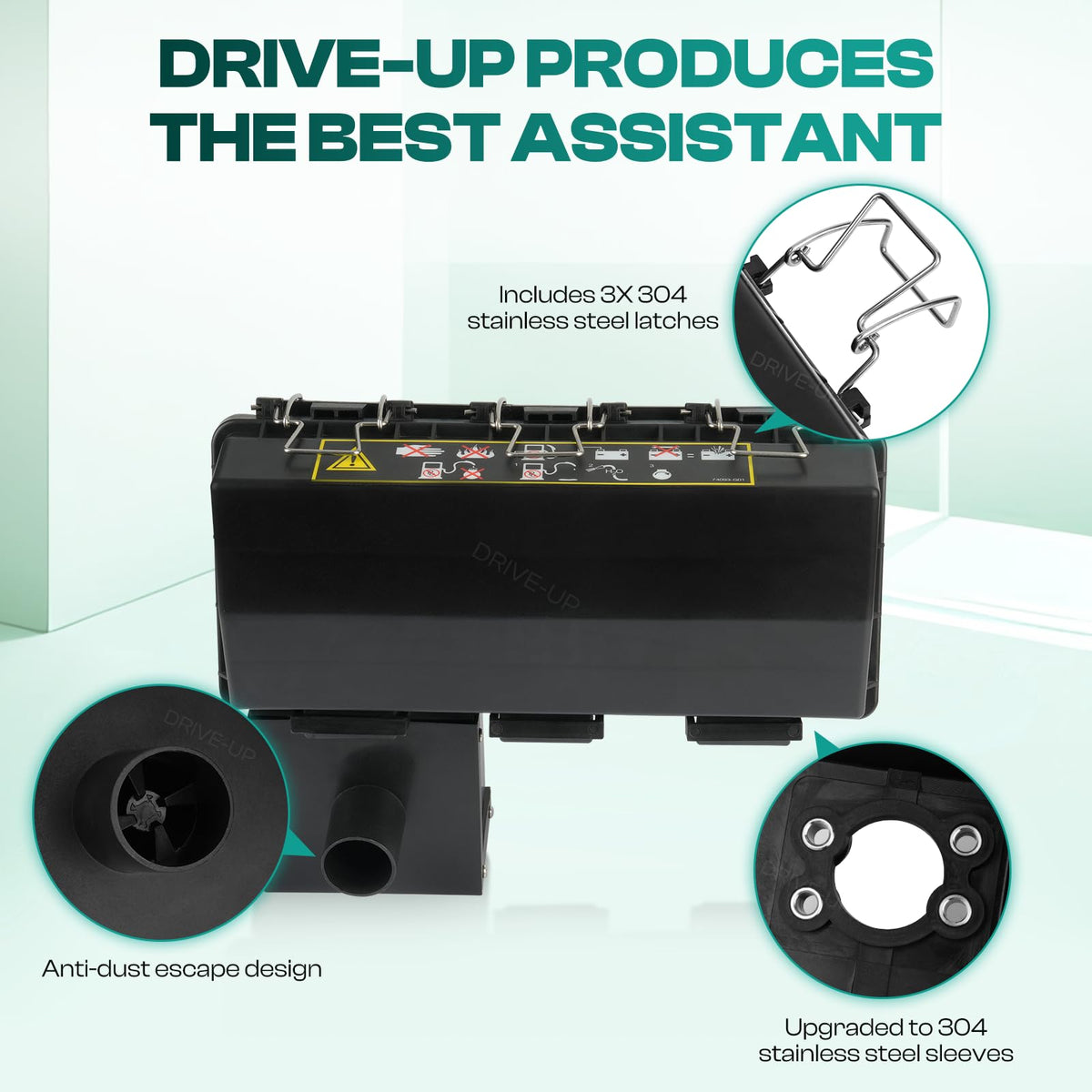 Drive Up EZGO filter housing made with corrosion-resistant materials