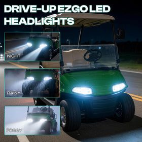 DRIVE UP EZGO LED headlight bulb detail showing high efficiency