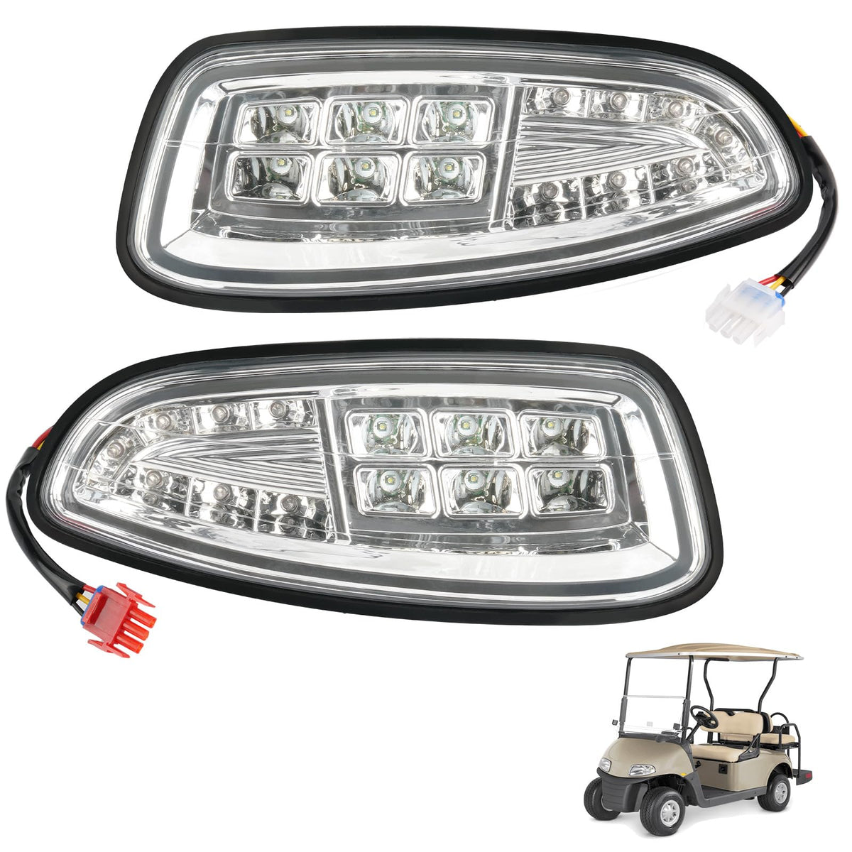 DRIVE UP EZGO driver side headlight installed for RXV visibility