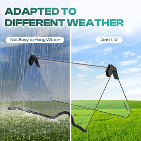 HDPC material close-up on DRIVE UP EZGO RXV windshield shows durability