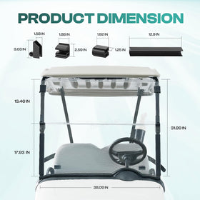 Crystal-clear, anti-yellowing DRIVE UP EZGO RXV windshield under sunlight