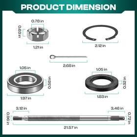 DRIVE UP EZGO rear axle snap rings set secures axle components