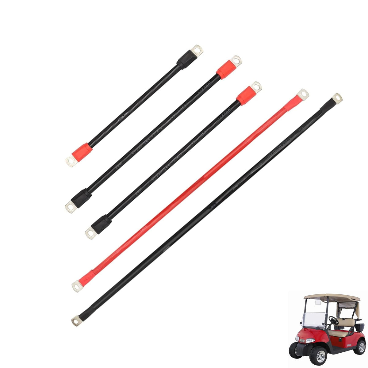 Drive Up EZGO RXV 2GA battery wires kit for reliable power delivery.