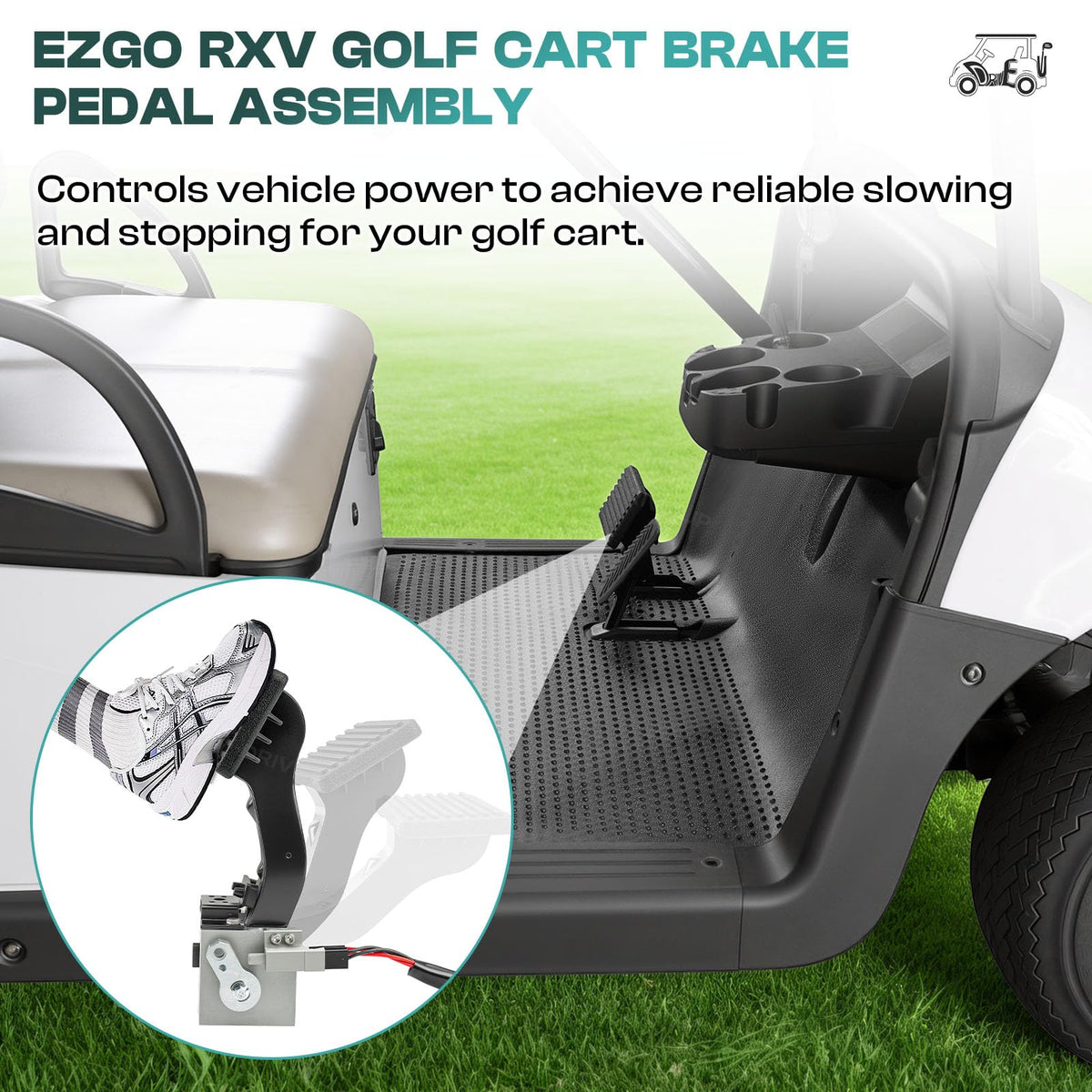DRIVE UP EZGO RXV packaging highlights OEM part numbers for easy verification.