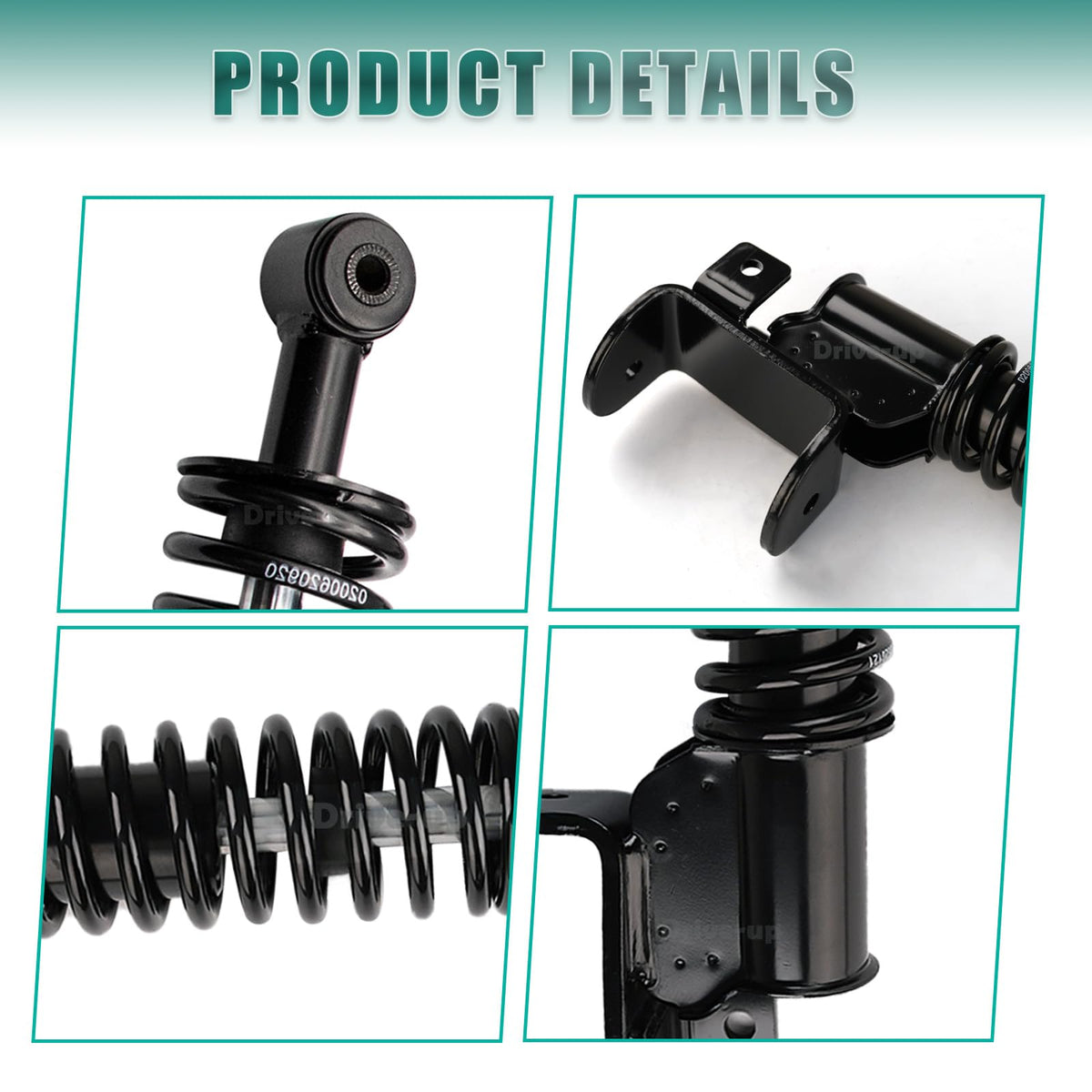 Drive Up EZGO RXV front shock assembly passenger-side view enhances comfort