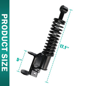 Drive Up EZGO RXV front shock strut closeup on the passenger side highlights proper fit