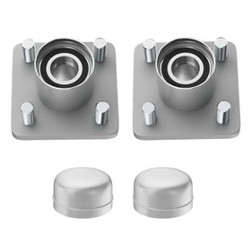 Drive Up EZGO RXV front wheel hub assembly view, ready to replace worn parts for smoother steering.