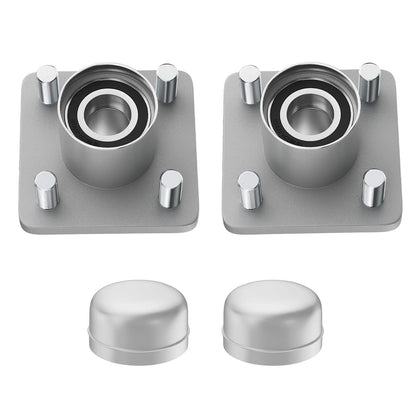 Drive Up EZGO RXV front wheel hub assembly view, ready to replace worn parts for smoother steering.