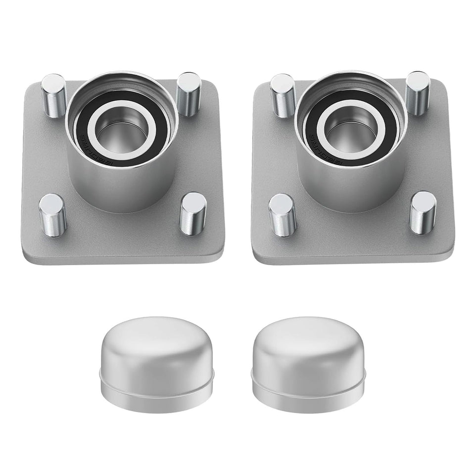 Drive Up EZGO RXV front wheel hub assembly view, ready to replace worn parts for smoother steering.
