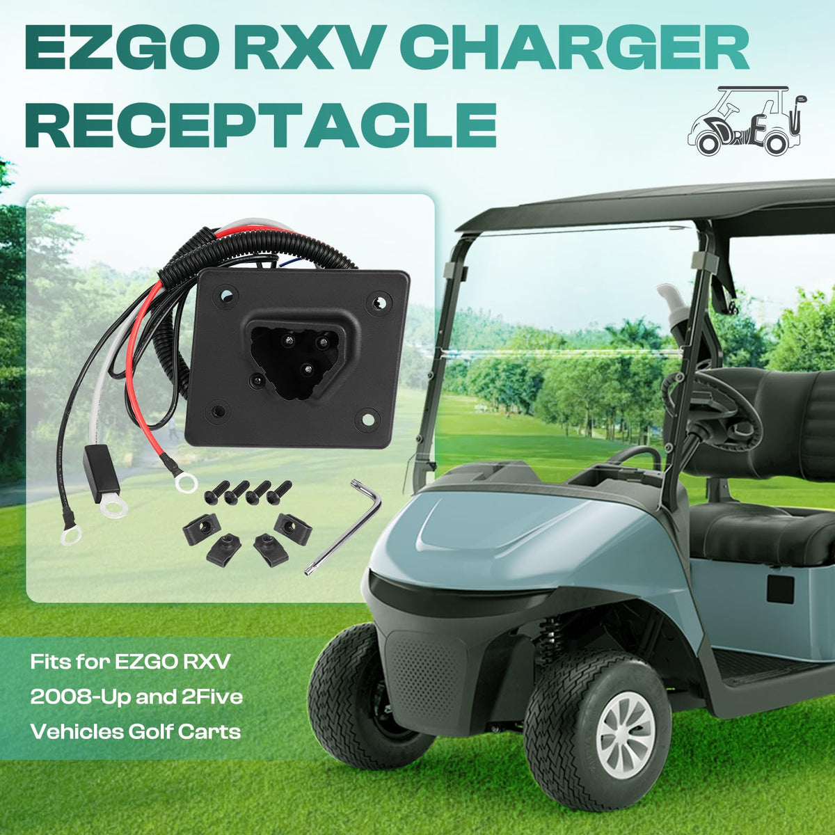 DRIVE UP EZGO RXV port installation for secure mounting