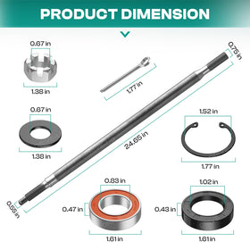 Drive Up EZGO RXV rear axle installation kit aids quick maintenance.