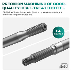 Drive Up EZGO RXV rear axle shaft passenger side—high hardness for terrain-ready performance.