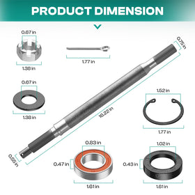 Drive Up EZGO RXV rear axle shaft passenger side—easy replacement of OEM parts.