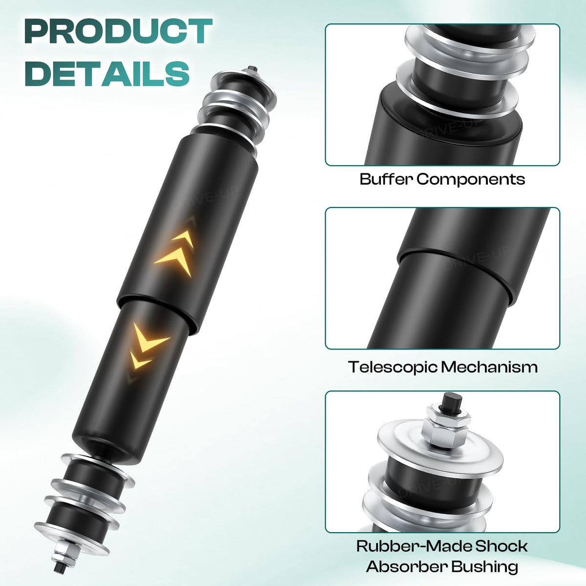 Drive Up EZGO RXV rear shock absorber enhances handling on uneven surfaces.