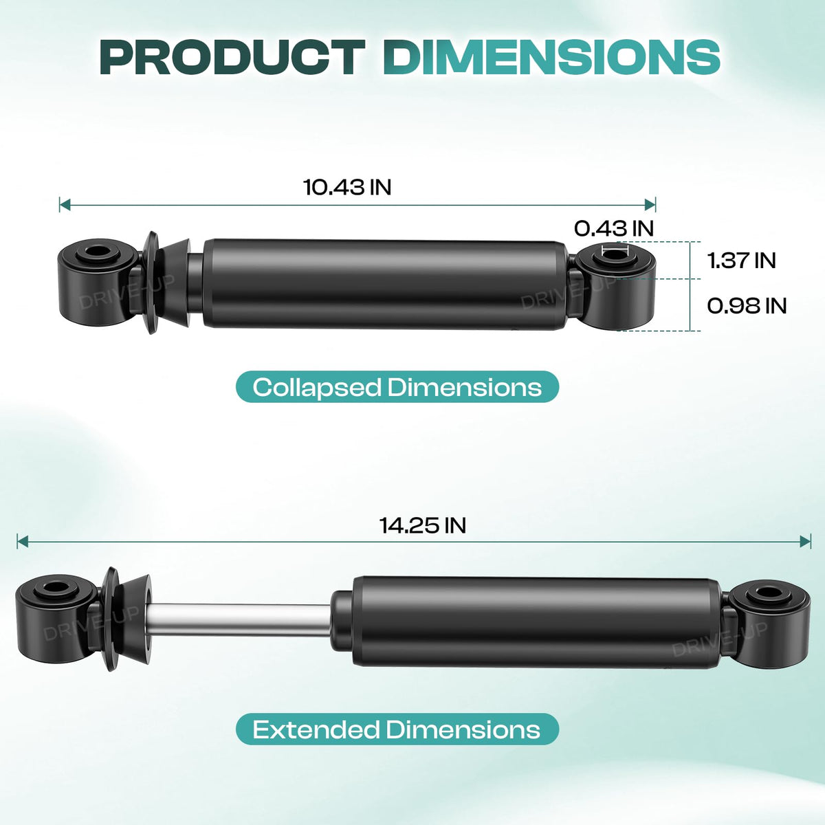DRIVE UP EZGO RXV rear shock damper closeup highlights robust construction.