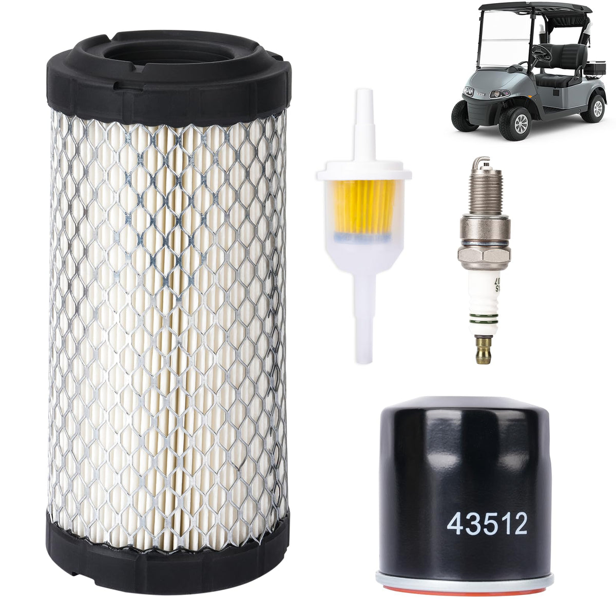 DRIVE UP EZGO air filter element improves engine airflow for 4-cycle Kawasaki carts