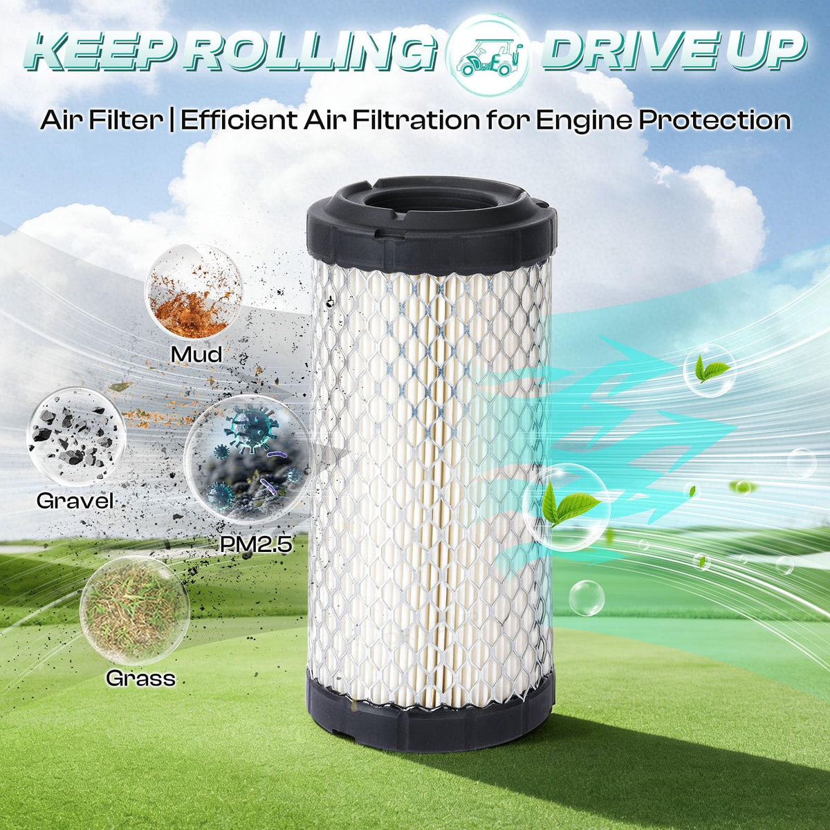 DRIVE UP EZGO fuel filter maintains clean fuel delivery for reliable starts