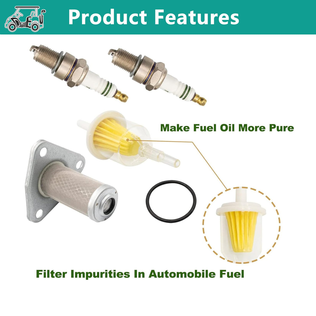 Drive Up EZGO fuel filter ensures steady fuel flow for performance