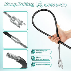 Drive Up EZGO TXT driver-side brake cable for precise stopping.