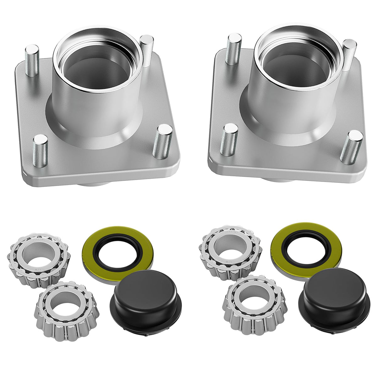 Drive Up EZGO TXT front hub assembly with bearings for smooth steering.