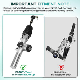 Drive Up EZGO TXT installation guide image emphasizes straightforward DIY fit.
