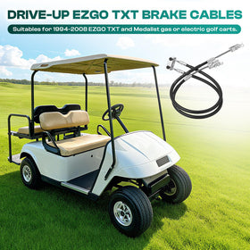 Drive Up EZGO TXT passenger and driver cables ready for installation.