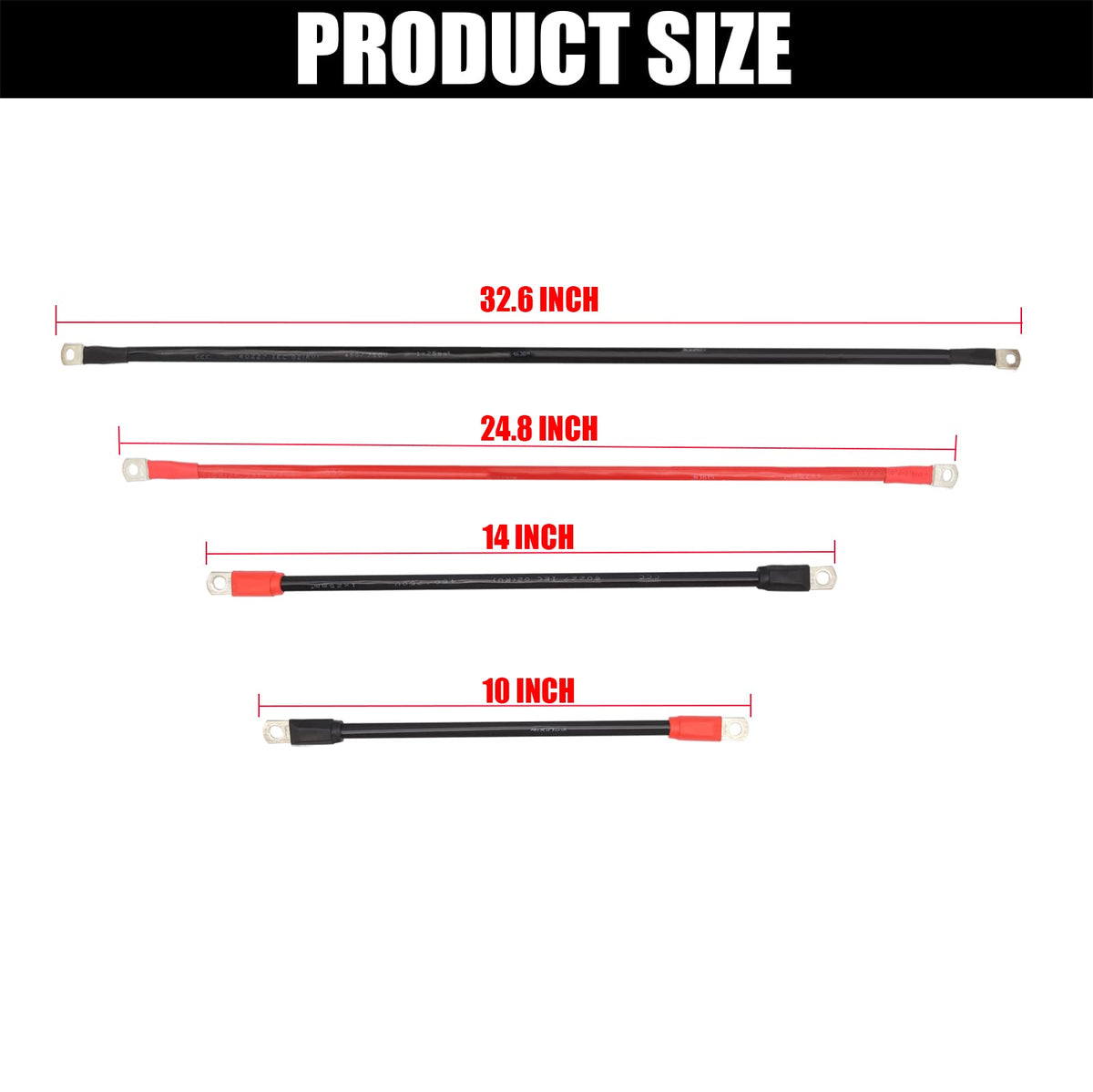 Drive Up 2-gauge cables designed for low resistance and heat.