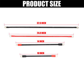 Drive Up 2-gauge cables designed for low resistance and heat.
